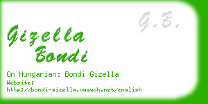 gizella bondi business card